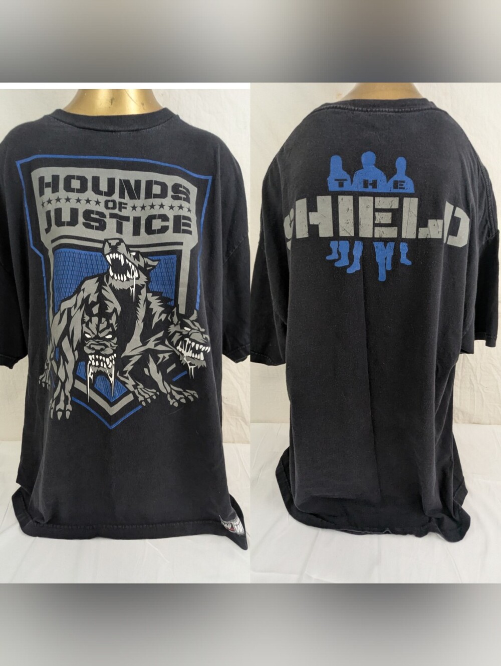 The Shield Hounds of Justice WWE Men's Black Tshirt 2X